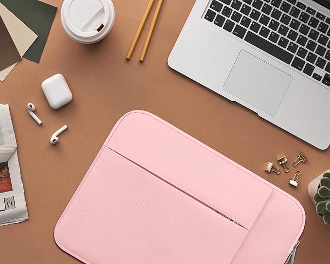 Lacdo 13 inch Laptop Sleeve Case for 13 inch New MacBook Air M4 A3240 2025, M3 A3113, M2 A2681, M1 A2337 | 13" MacBook Pro M2/M1 A2338 A2251 A2289 | 13" iPad Air M3/iPad Pro M4 Computer Bag, Pink