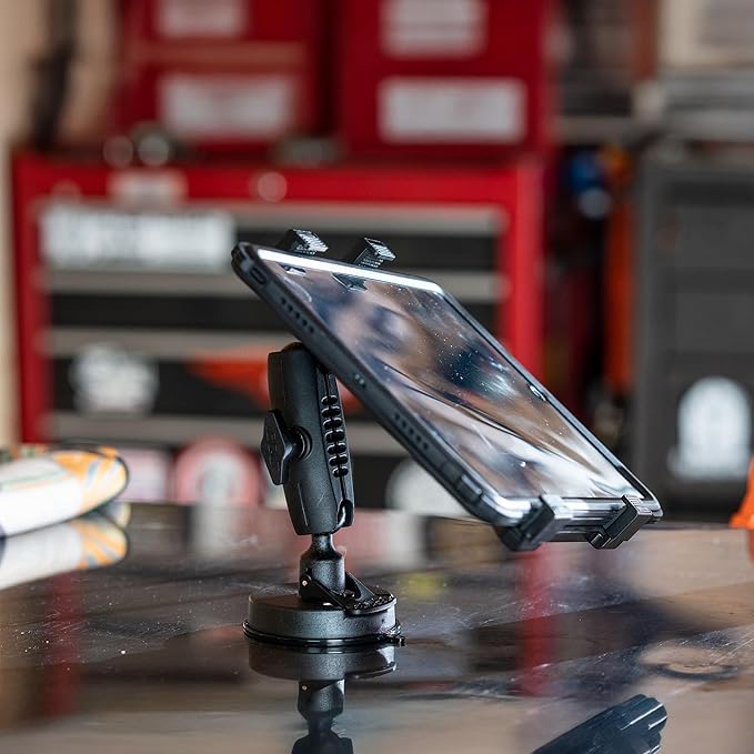 iBolt Tabdock BizMount -Holder/Mount with Suction Cup Base- for Your Windshield, Dashboard, or Desk - Compatible with All 7"-10" Tablets: iPad, Samsung Galaxy Tab, Google Nexus