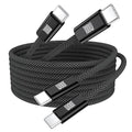 USB-C to USB-C Cable, [6.6ft, 2-Pack] 100W USB C to C Fast Charging Cable, Braided Type C Charger Fast USBC to USBC Cable for iPhone 17 16 15 Pro Max Plus,MacBook Pro,iPad,Galaxy S25/S24 Ultra,Pixel