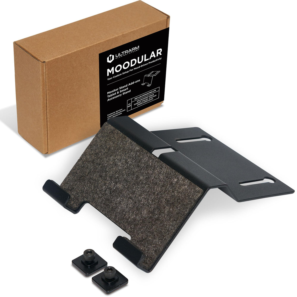 ULTRARM Moodular Laptop Tray Stand Add-On for Slide Rails, Do Not Use Alone