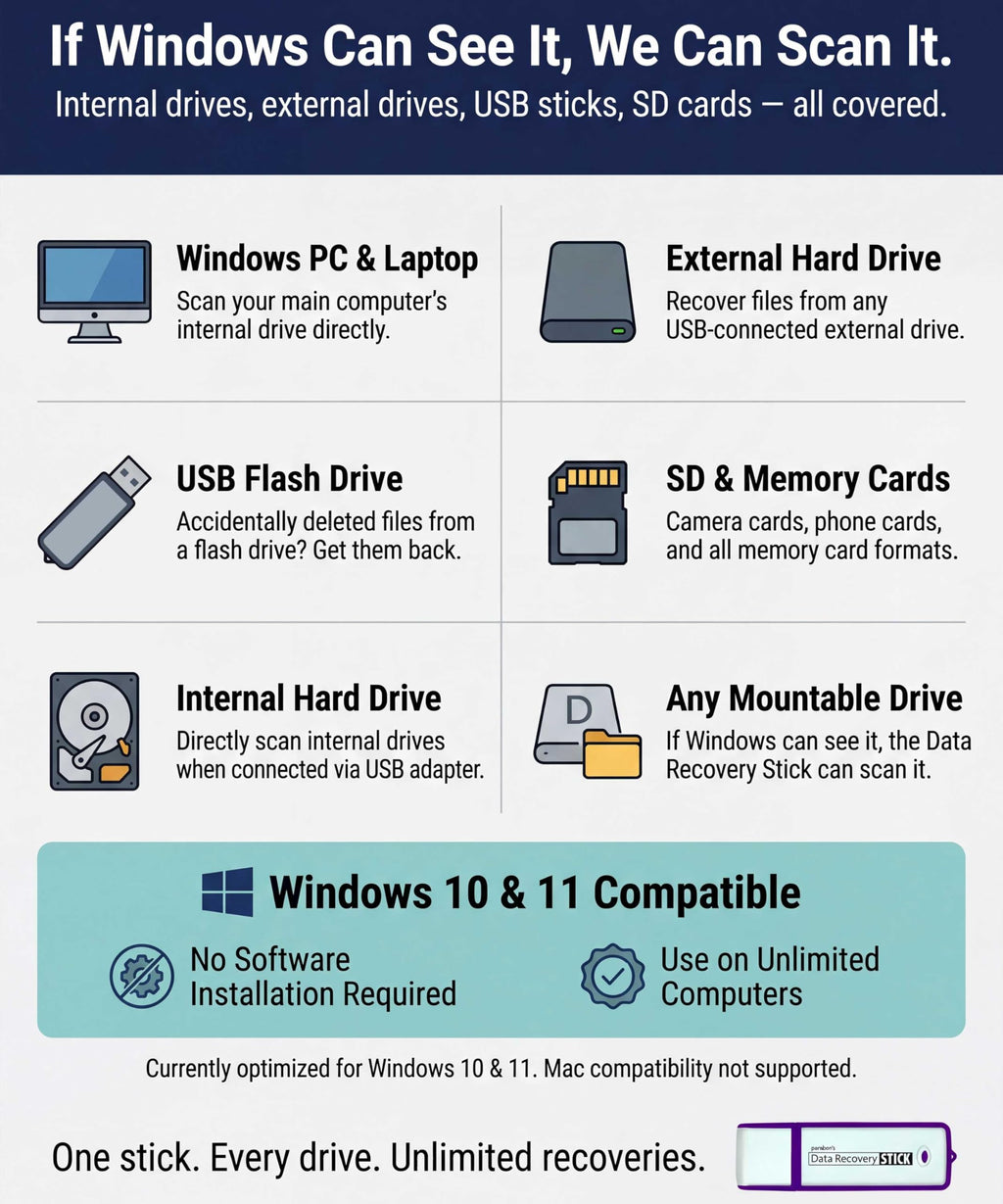Data Recovery Stick for Windows Data Recovery Software – Photos, Files