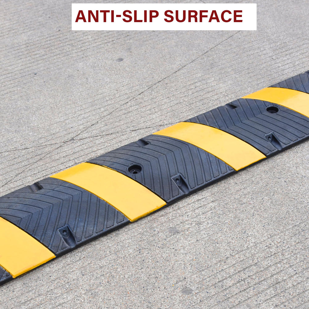 Orangestar 6Ft Rubber Speed Bump with 4 Bolts