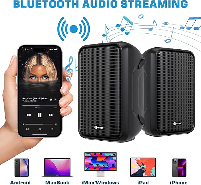 Professional Portable All-in-One 2-Way PA System Suitcase-Style Design with 8-Channel Mixer and 2X Speaker Stands,Bluetooth, Microphone, Remote Control for Performances, Presentations