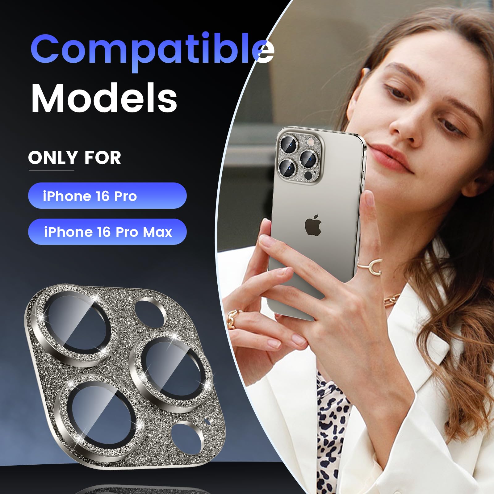 Tensea for iPhone 16 Pro Max/16 Pro/14 Pro Max/14 Pro Camera Lens Protector