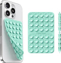 Klearlook Silicone Suction Cup Phone Case Mount Double Sided, Silicon Sticky Phone Grip with Higher Suction for Cell Phone, Hands-Free Phone Accessories Holder for Selfies and Videos, Light Green