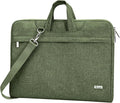 Voova Laptop Bag 15.6 Inch, Waterproof Computer Sleeve Carrying Case with Shoulder Straps & Handle Compatible with Macbook Air 15 M2/M3/M4, MacBook Pro 15/16, 15-16 Inch Hp Dell Lenovo, Army Green