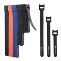 Cable Matters 100-Pack Hook-and-Loop Reusable Cable Ties, Sizes 4", 6", 8" with 42 lbs Tensile Strength - Multi-Color Cable Straps, Cord Organizers, Cord Management Ties
