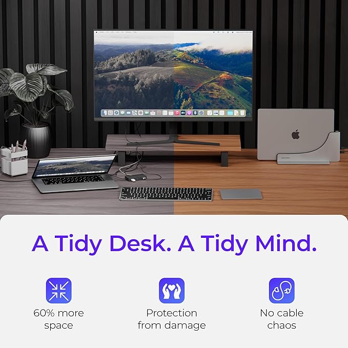 Dock for 15" Apple MacBook Air - Docking Station - Connect Dual Displays with Two Thunderbolt 4 USB-C Ports - Mac Docking Station Hub - Supports MacBook Air 15" (M2 2023 & M3 2024)