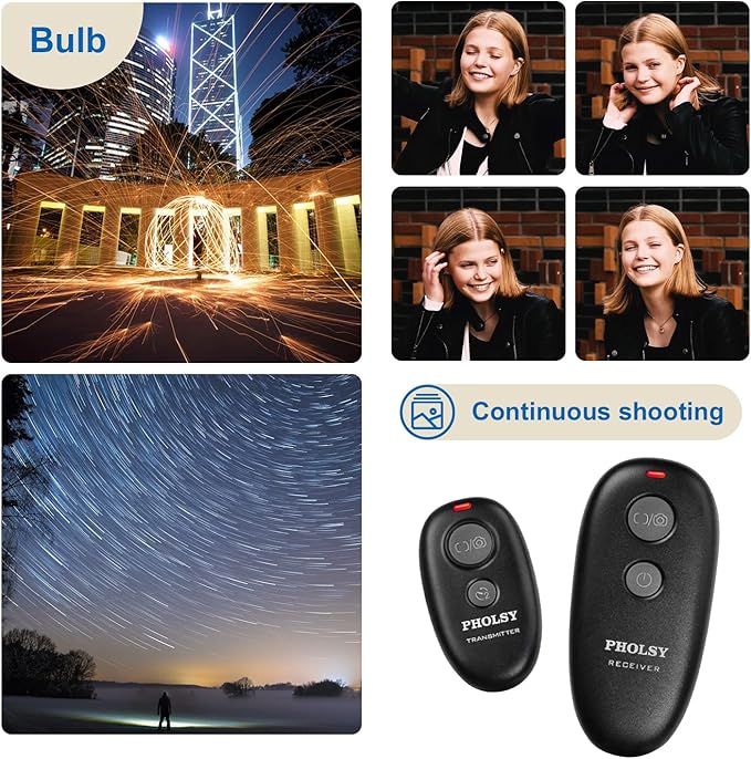 PHOLSY O6 for Olympus Shutter Release RM-UC1 Camera Remote Control Trigger for Olympus OMD EM1, EM5 II, EM10 II, Pen-F, EPL8, EPL7, EPL6, EPL5, EPL3, EPL2, EP5, E600, E620, 590UZ, 810UZ, XZ-2