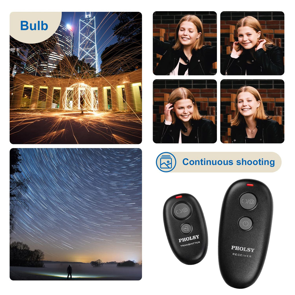 PHOLSY Camera Remote Shutter Release S6 Wireless Remote Control for Sony