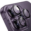 WSKEN for iPhone 14 Pro/iPhone 14 Pro Max Camera Lens Protector,[Night Shooting Mode] HD Tempered Metal Glass Camera Screen Protector Cover Film Accessories,Deep Purple