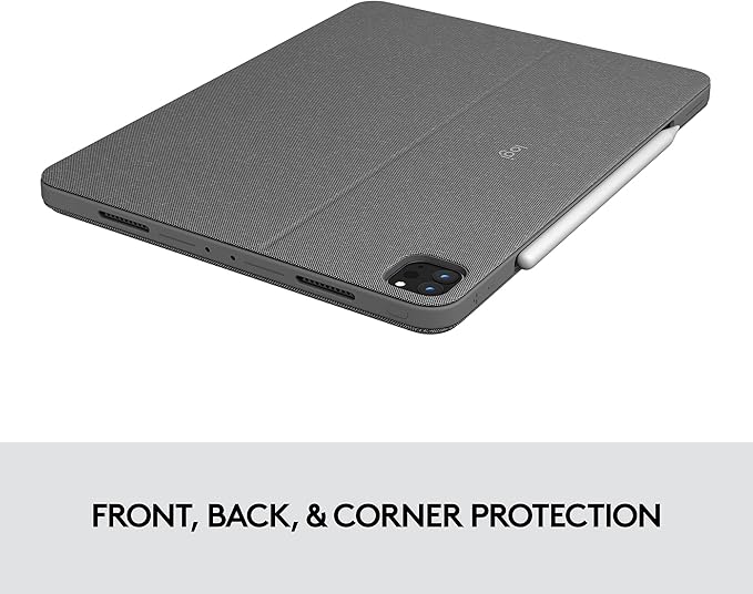 Logitech Combo Touch iPad Pro 11-inch (1st, 2nd, 3rd, 4th gen - 2018, 2020, 2021, 2022) Keyboard Case - Detachable Backlit Keyboard, Click-Anywhere Trackpad - Oxford Gray; USA Layout