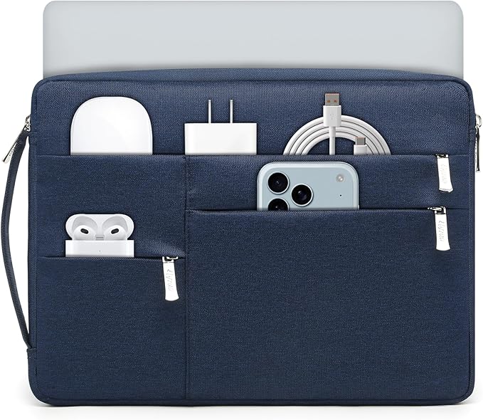 HYZUO 15-16 Inch Laptop Case Sleeve Bag for MacBook Pro 16 M5, Navy Blue