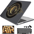Batianda Premium Case for New MacBook Air 15 inch 2025 M4 2024 2023 with M3 M2 Chip Model A3114, Designed Black Protective Plastic Hardshell & Keyboard Cover & Screen Protector, Moon Magic
