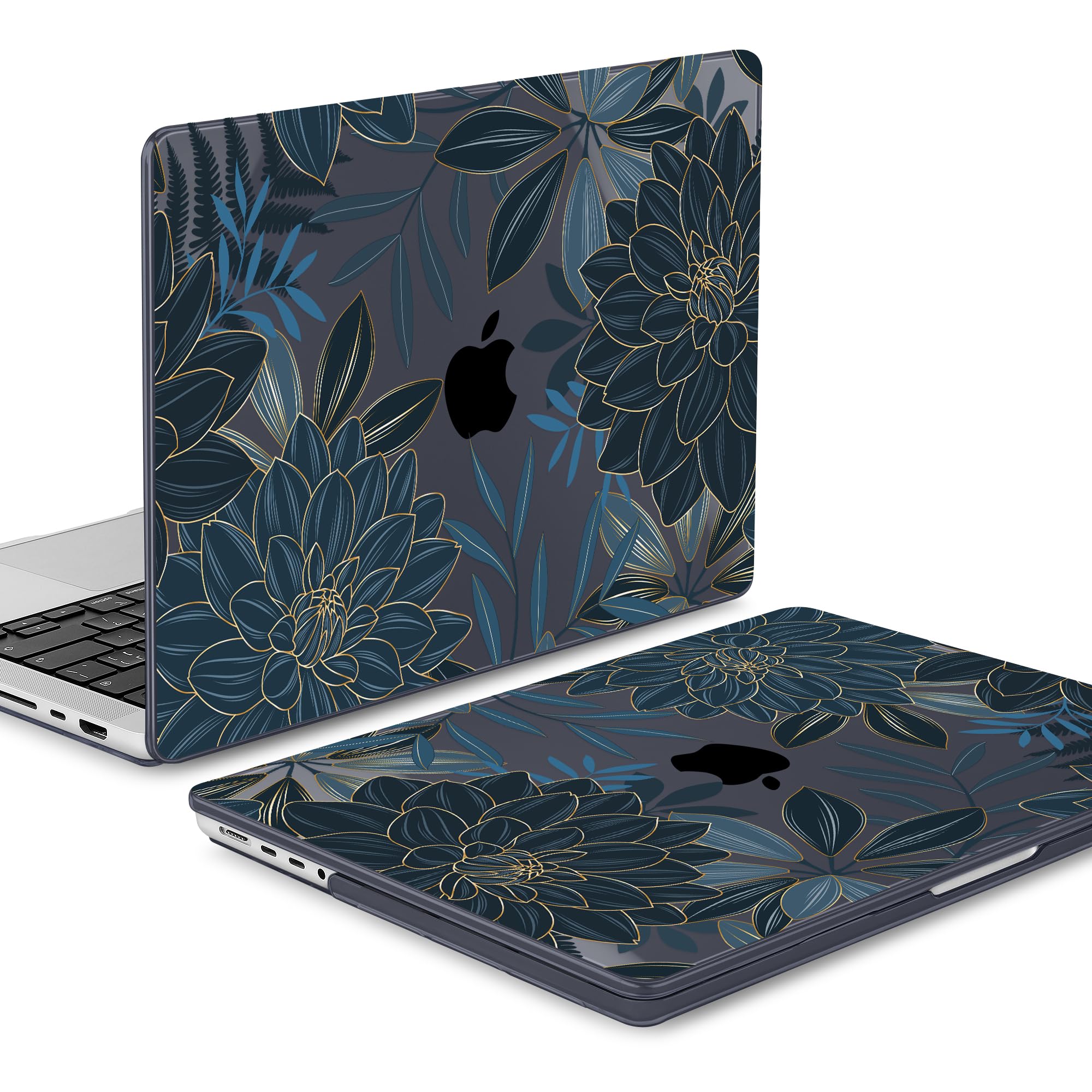 Mektron Case for 2026 M5 MacBook Pro 16 inch A3429 A3428 M4 A3403 A3186 M3 A2991 M2 A2780 M1 A2485 (2021-2025) Pro/Max with Liquid Retina XDR, Hard Shell Plastic Laptop Cover, Dahlia Flower C035