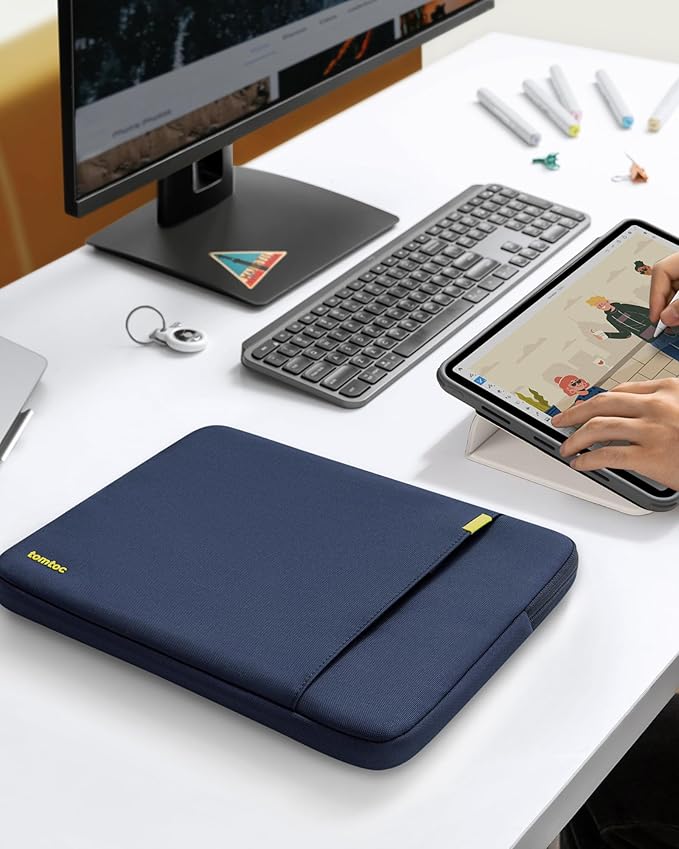 tomtoc 360 Protective Tablet Sleeve for iPad Pro 13-inch (M4) 2024, iPad Air 13-inch (M3/M2) 2025, iPad Pro 12.9-in (6th/5th/4th/3rd Generation) with Magic Keyboard, Water-Resistant iPad Case Bag