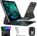 typecase Edge+ iPad 11th 10th Gen Case with Keyboard (11" 2025 A16 & 10.9" 2022) – Magic Keyboard-Style with RGB Backlit & Trackpad, Slim Protective Case, Magnetic Stand, Multi-Mode – Dark Gray