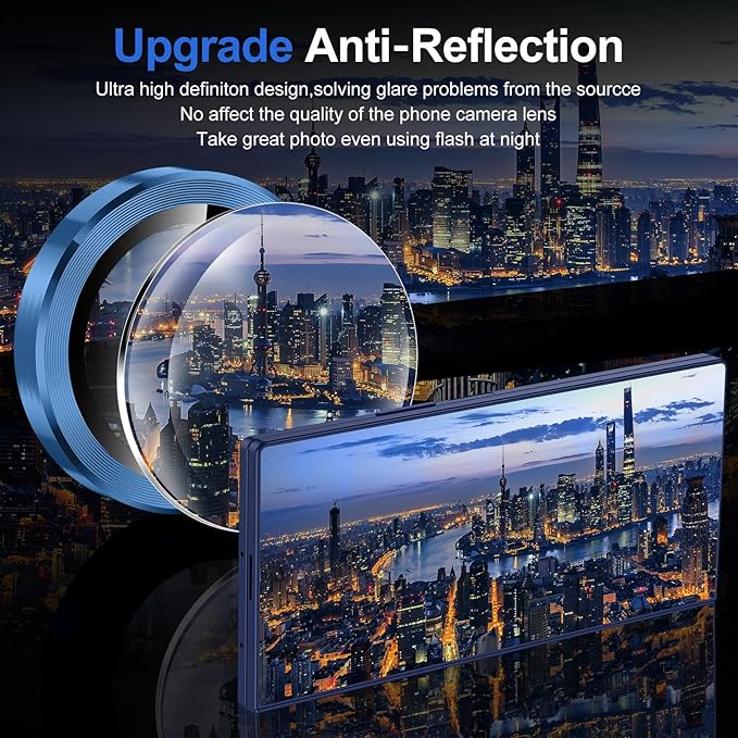 Avocase for Samsung Galaxy Z Fold 7 Camera Lens Protector, Individual Metal Ring Tempered Glass Lens Cover, [Strong Adsorption] Scratch Resistant Ultra-Thin HD Clear Lens Cover, 1 Set-Blue Shadow