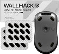 Wallhack UHMW-PE Pill Mouse Skates | Premium Universal Skates for Gaming Mice | Ultra-Smooth Glide on Cloth & Glass Pads | Customize Speed & Control | Durable, Easy to Apply | Black 7mm x 14mm