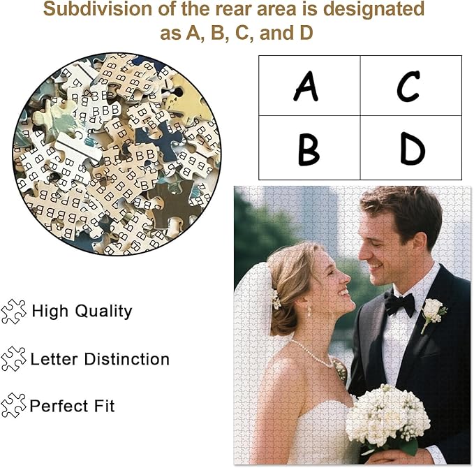 Personalized Photo Puzzle with Glossy Finish – Custom Jigsaw Puzzle 120/200/300/500/1000/1500 Pieces for Family, Couples, Pets, Birthdays, and Weddings (1500-Vertical)