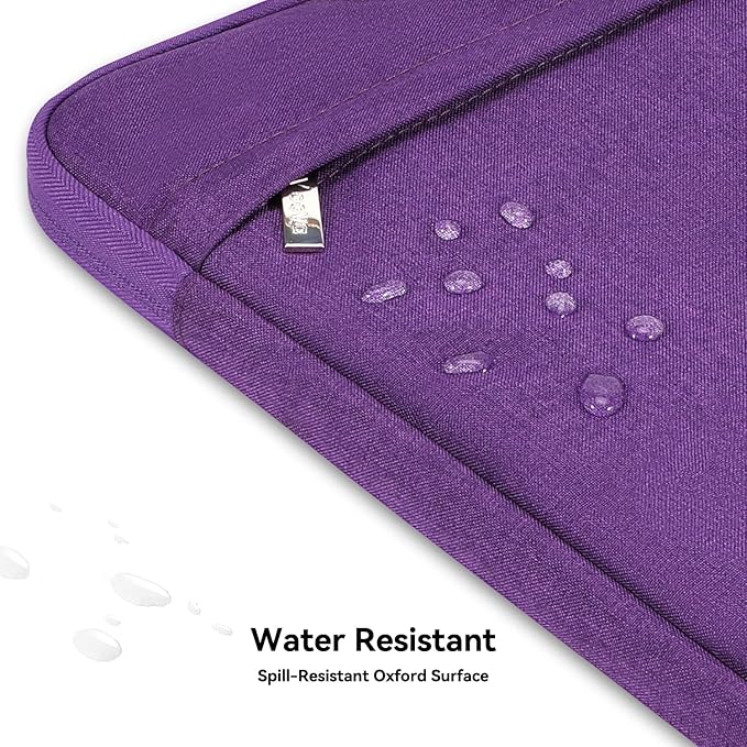 Voova 17 17.3 Inch Laptop Sleeve Case, Slim Women Men Shoulder Hand Bag Compatible with Razer Blade Pro 17, Lenovo Dell Asus Acer HP Notebook Messenger Briefcase with Strap, Waterproof, Purple
