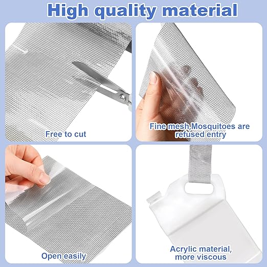 Extra Wide 5 inch x 20 ft Window Screen Tape Mesh Repair Strong Adhesive Waterproof Fiberglass Screen Repair Kit Patch for Window Door Tears Holes(Black)