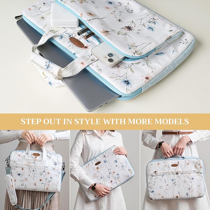 Maison d' Hermine Laptop Bag with Front Pocket Upto 15.5 inch Laptop Tablet