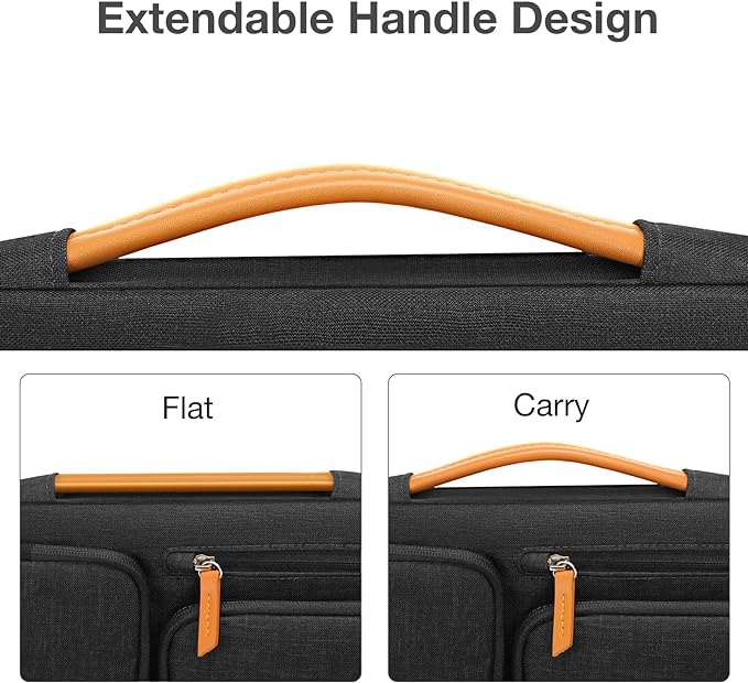MOSISO 360 Protective Laptop Case 17.3 inch, 17-17.3 inch Laptop Sleeve Compatible with Dell, HP, Lenovo, Asus, Acer, Alienware, Side Open Carrying Case with 4 Zipper Pockets&Handle, Black