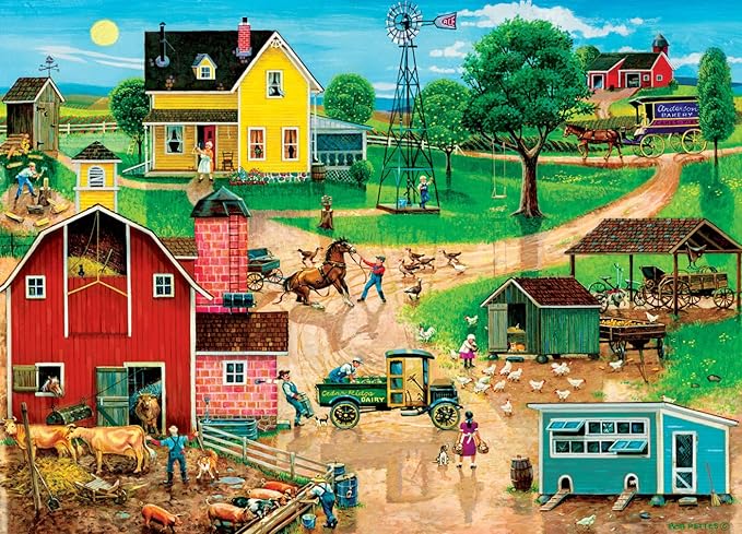 MasterPieces 500 Piece EZ Grip Jigsaw Puzzle for Adults, Family, Or Youth - After The Chores - 19.25"x26.75"