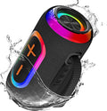 Oraolo Portable Bluetooth Speaker with 24W Loud Stereo Sound, Colorful RGB Lights, TWS Pairing, Bluetooth 5.4, 15H Playtime, Support AUX/TF Card, Wireless Speaker for Outdoor Party Home