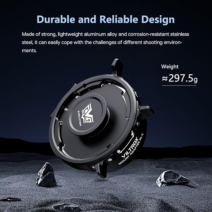 VILTROX PL-L Lens Adapter, Lens Converter Ring Camera Lens Mount Adapter Ring Compatible with PL Lens to L Mount Camera Panasonic S1 S1R S1H S5/Leica SL SL2 CL TL/Sigma FP DSLR Cameras