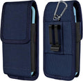 Phone Holster for Belt with Metal Clip and Magnetic Closure Compatible with iPhone 16/15/14/13/12 Pro Max, Galaxy S25/S24/S23/S22 Plus & FE for Everyday Protection, L-Blue