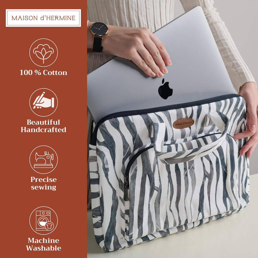 Maison d' Hermine Laptop Bag with Front Pocket Upto 15.5 inch Laptop Tablet