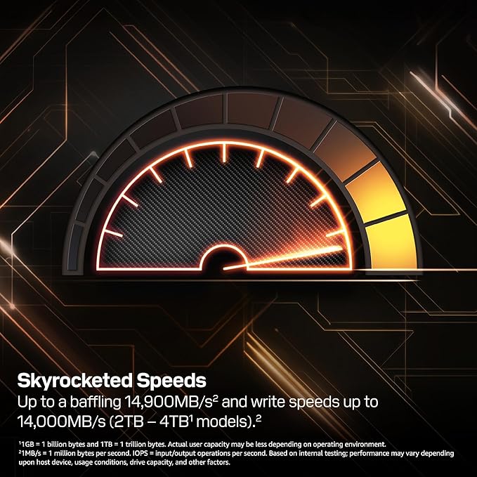 WD_BLACK 4TB SN8100 NVMe SSD Internal Solid State Drive - Gen 5 PCIe 5.0x4, M.2 2280, Seq. Read Speeds Up to 14,900 MB/s, Best for AI Applications, Gaming, and Video Editing - WDS400T1X0M
