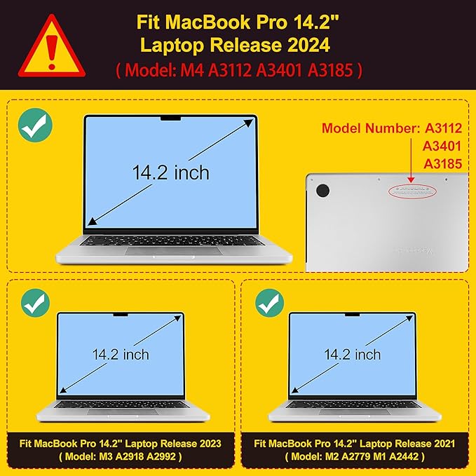 Tuiklol for MacBook Pro 14 Inch Case 2024-2021 Release M4 A3112 A3401 A3185/M3 A2918 A2992/M2 A2779/M1 A2442 Pro/Max,Hard Shell Case with Keyboard Cover & Screen Protector for Touch ID,Night Forest