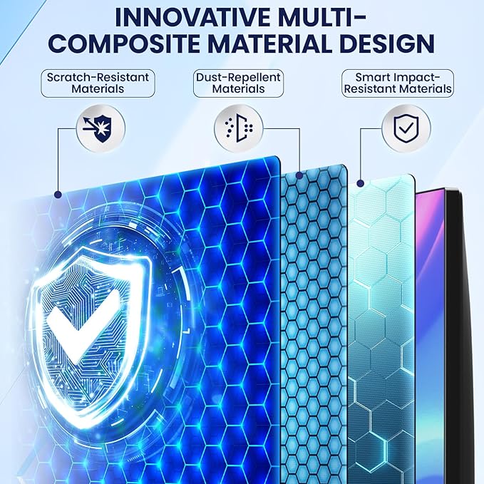Magnetic Privacy Screen for Frameless Computer Monitor 23 Inch 16:9 Aspect Ratio,Hanging Blue Light Screen Protector Eye Protection Anti-Spy Shield, 23in Removable Privacy Filter