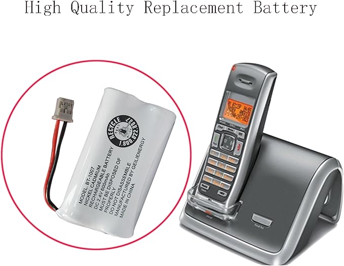 GEILIENERGY BT1007 BT1015 Phone Battery Compatible BT-1007 BT-1015 BT-904 BBTY0460001 BBTY0510001 DCX150 DECT1500 D1484 HHR-P506 HHR-P506A Handset Cordless Telephone(6 Pack)