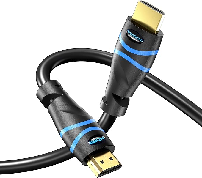 BlueRigger 8K HDMI Cable (6FT - 3 Pack, 8K 60Hz HDR, 4K 120Hz, High Speed 48Gbps with Ethernet, eARC, 3D, HDCP 2.3) - Compatible with PS5, Xbox, Roku, Apple TV, Switch, PC