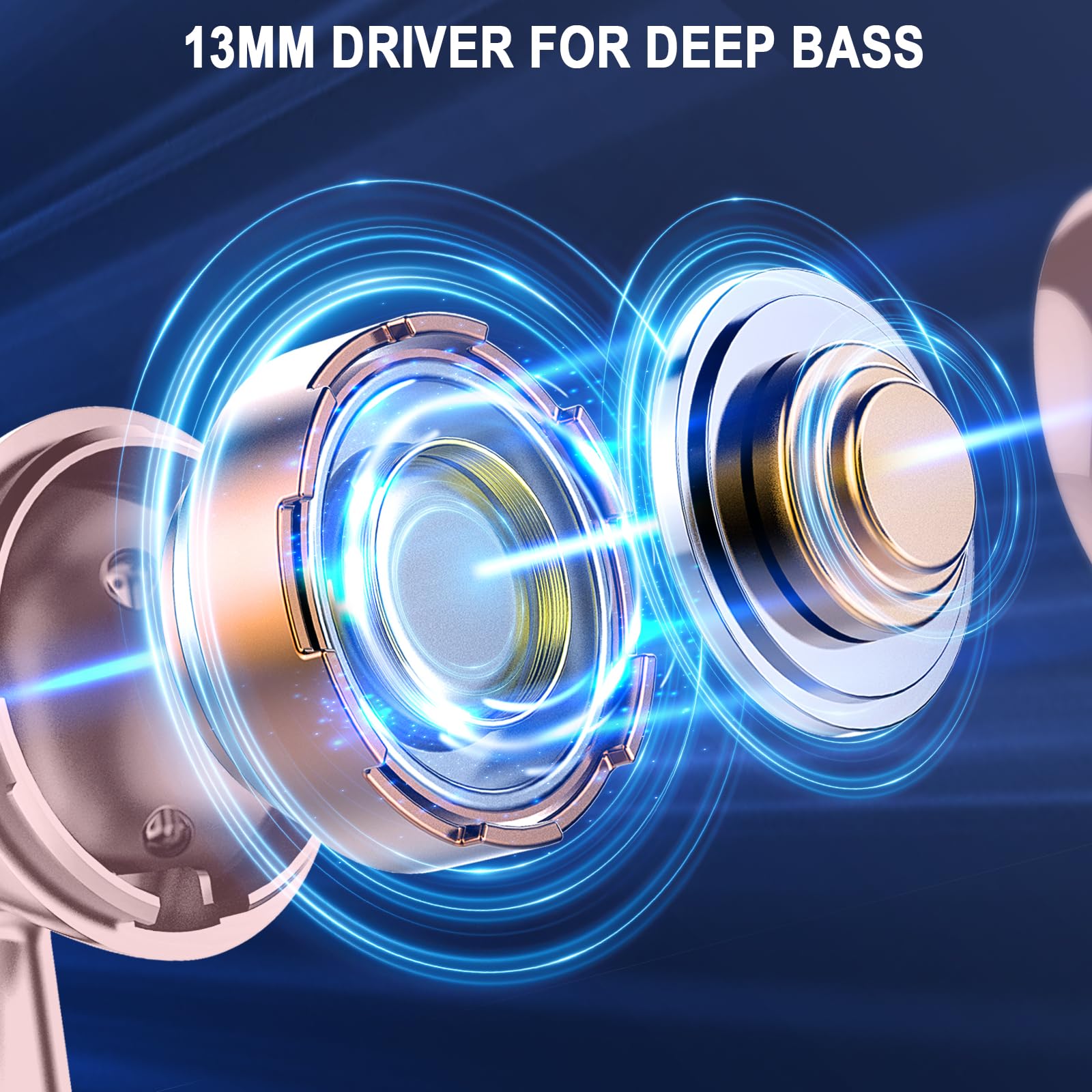 Wireless Earbuds, Bluetooth 5.4 Ear Buds, LED Power Display, 6D Bass Stereo