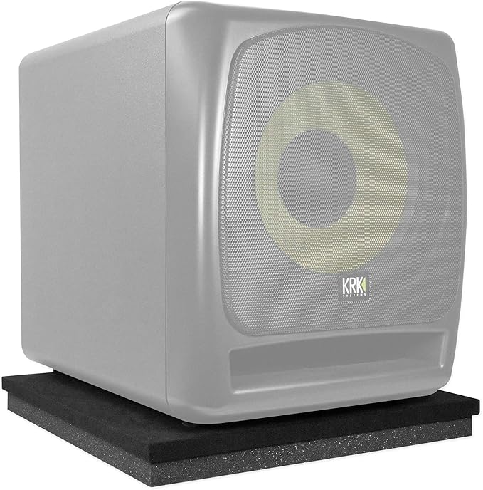Rockville ISO 10-12 Isolation Platform Acoustic Riser Pad, 19" x 19" x 1.75", High-Density Foam, Vibration Reduction, Scratch Protection, for 10"/12" Subwoofers and Studio Monitors