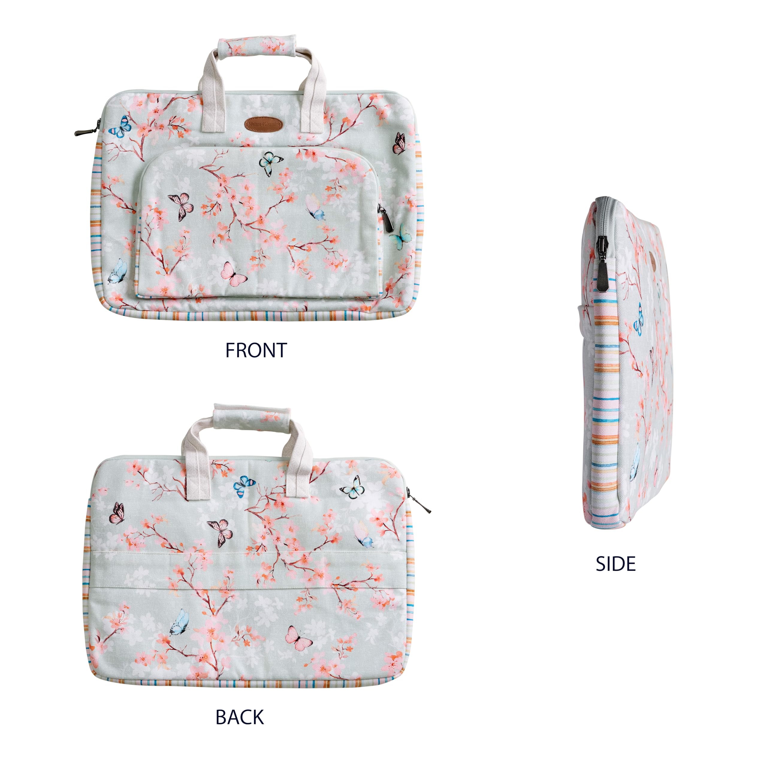 Maison d' Hermine Laptop Bag with Front Pocket Upto 15.5 inch Laptop Tablet