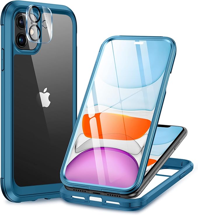Miracase for iPhone 16 Case 6.1'', [Bubble Free] Full-Body Bumper Phone case with Built-in Full Glass Screen &Camera Control,No Gap,Compatible with MagSafe,Drop Proof 16 Cover