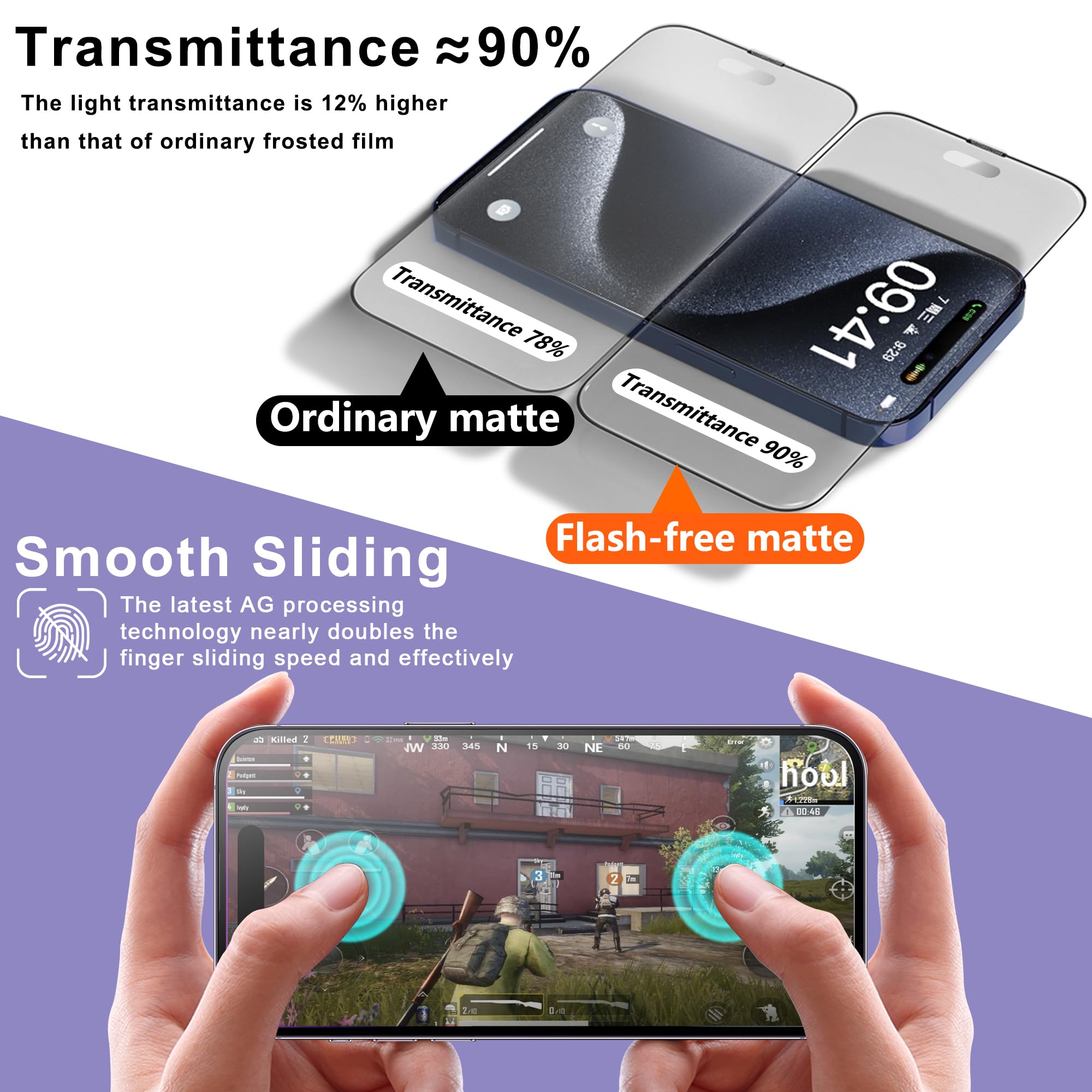 CHRYSHA 2-Pack Matte Screen Protector for iPhone 11 and iPhone XR 6.1-Inch, Auto Dust Removal, No Bubbles, High Definition Clear, Easy Installation