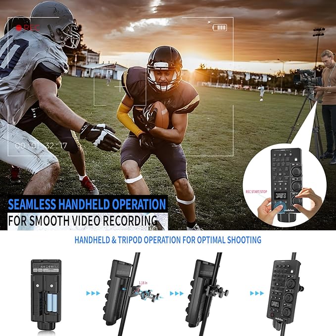 Wireless and Wired Remote Commander & Lanc Camera Zoom Controller for Sony – Focus, Iris, Zoom, ND Adjust, Daisy Chain – Replaces Sony RM-30BP – Compatible with HXR-NX5R, PXW-FS7,PXW-Z280, MCX-500