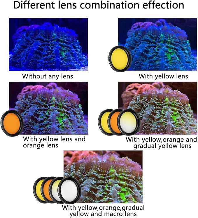 Reef Coral Lens Phone Kits for Phone 7 Lenses Kit 1 Dust Shield Case 2 Lens Clips