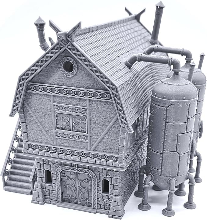 EnderToys The Brewhouse by Printable Scenery, 3D Printed Tabletop RPG Scenery and Wargame Terrain 28mm Miniatures