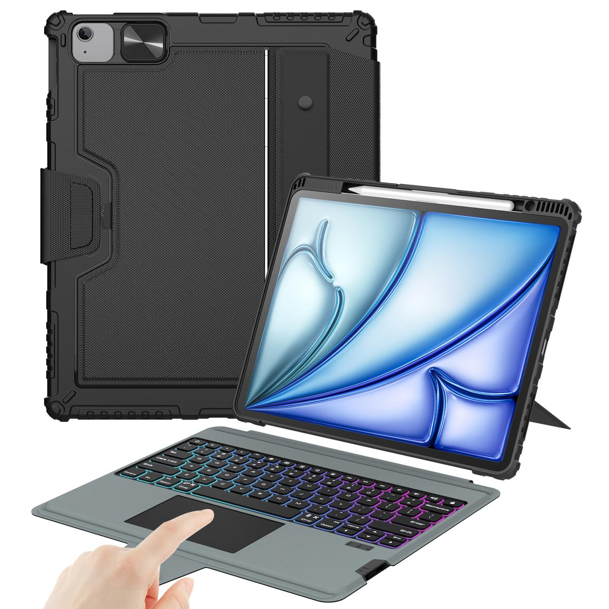 Nillkin Rugged Detachable Keyboard Case for iPad Air 13" & Pro 12.9", Black