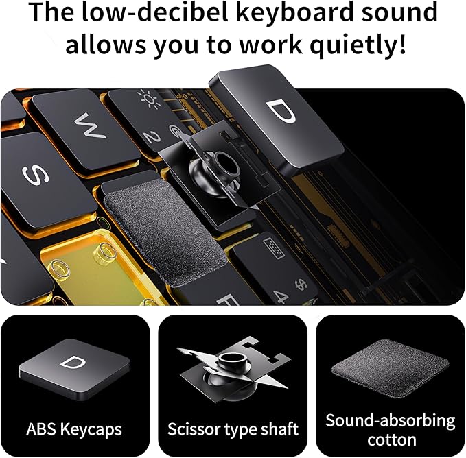 iPad Keyboard Case for 2024 M4 iPad Pro 13 inch, Magic Wireless Keyboard with Trackpad 7 Color Backlit, 360° Rotating Stand Transparent Protective Cover with Pencil Holder (Black)