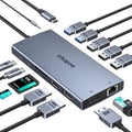 USB C Docking Station Dual Monitor Laptop Docking Station 2 HDMI 4K DP 8K