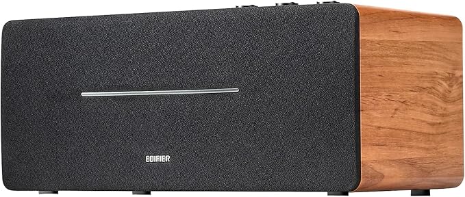 Edifier D12 Integrated Desktop Computer Speakers with Bluetooth 5.0, Wireless Stereo Tabletop Speaker 70 Watts RMS with Subwoofer Line Out, RCA, Aux Input for PC Monitor Laptop - Wooden Enclosure